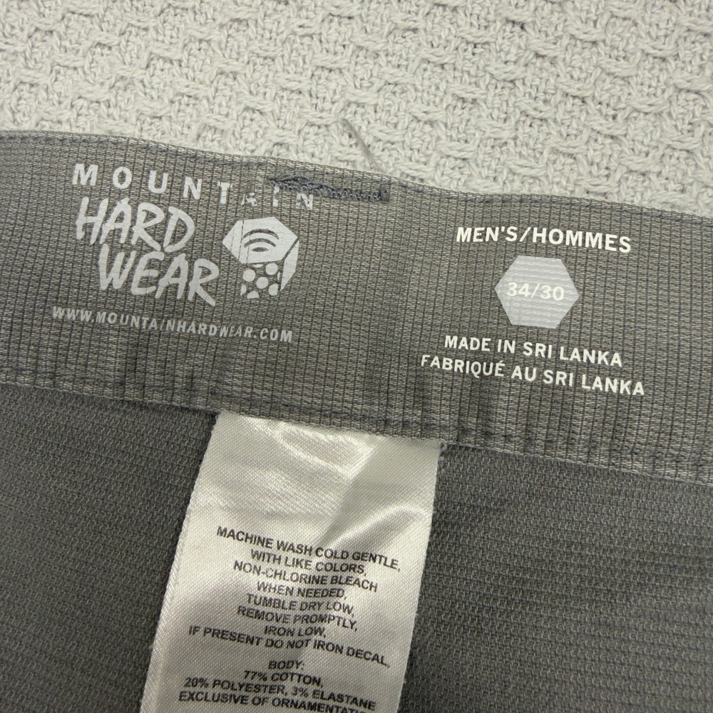 Mountain Hardwear Pants Mens 34x30 Gray Cotton Blend Canvas Workwear Hiking - Picture 6 of 11